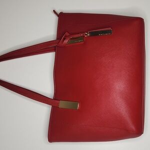 Vince Camuto Red Leather Tote , Pre loved item sold as is